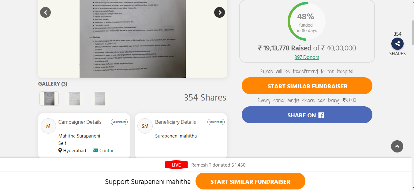 How Crowdfunding stood by Mahithaâ€™s fight against Cancer