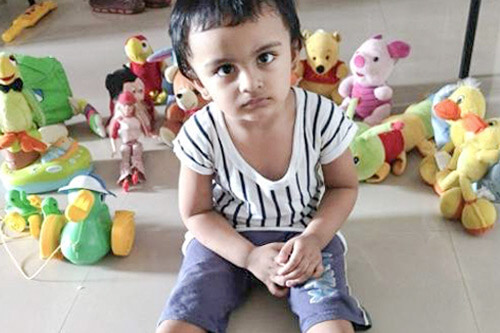 Baby Ezekiel is slowly winning over cancer